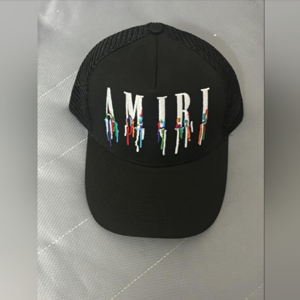 Amiri Black Trucker Hat